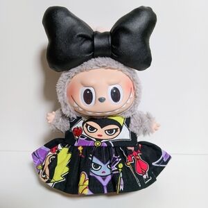 Labubu Disney Snow White Evil Queen Dress with Oversized Bow Outfit